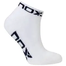 NOX BAG ANKLE SOCKS WHITE WITH NAVY BLUE LOGO