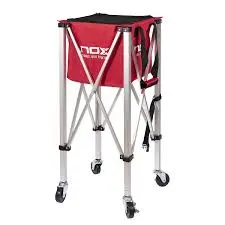 NOX FOLDABLE BALL BASKET WITH WHEELS RED