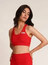 LFA Cherry Red Compression Swift Sports Bra