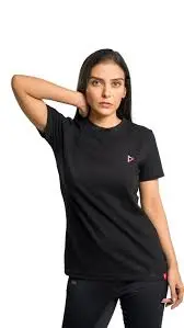 COMBAXX Cotton Classic Fit Tee ( Women's ) Black Pink-Logo (L)
