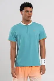 NOX MEN'S DUSTY TURQUOISE PRO POLO T-