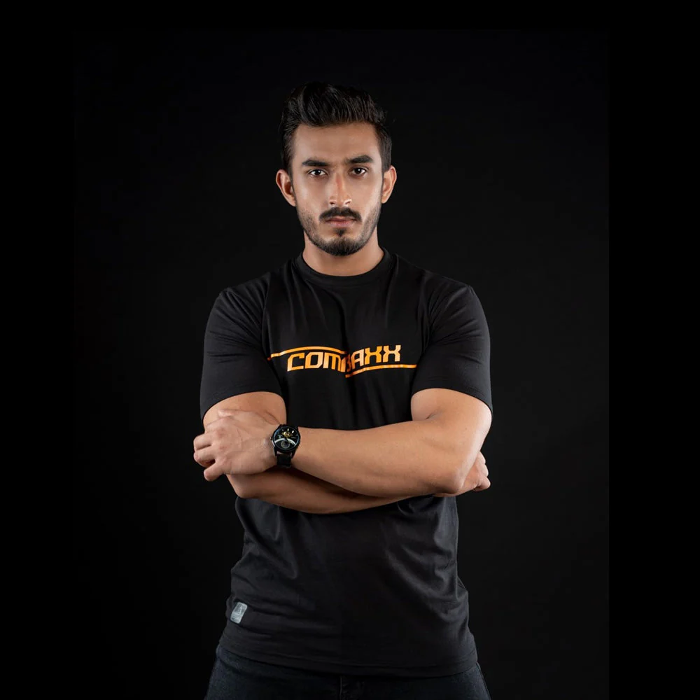 Combaxx Cotton Tee Black/Orange  (L)