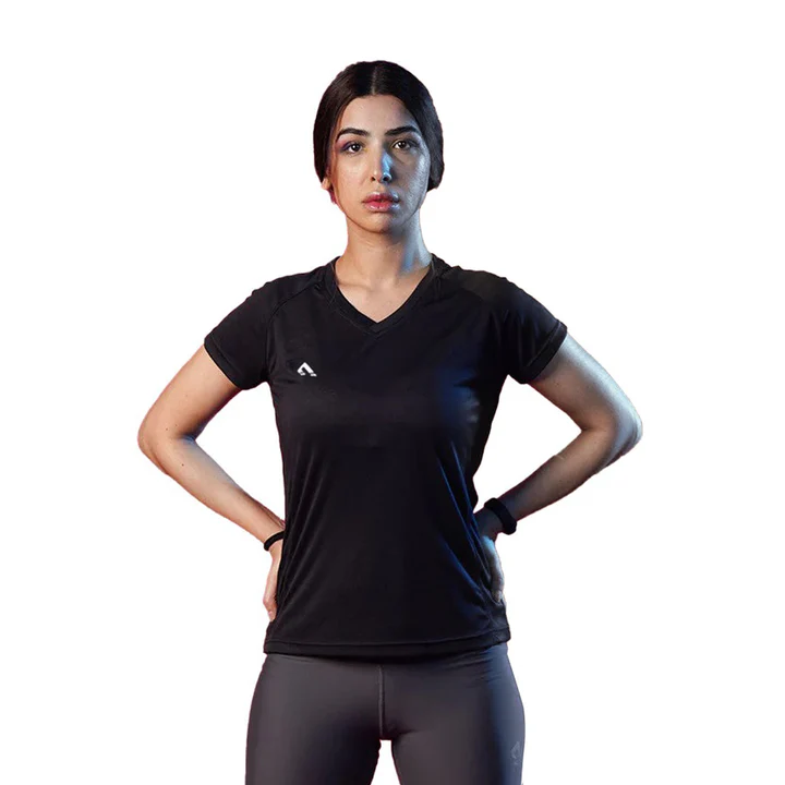 Alay Active V-neck  (Black, L)